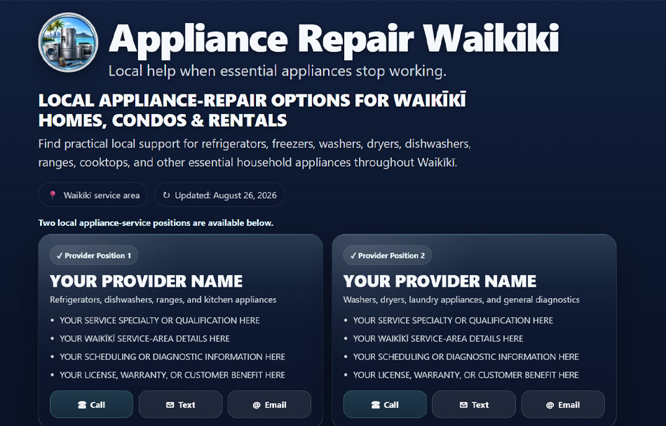Appliance Repair Waikiki