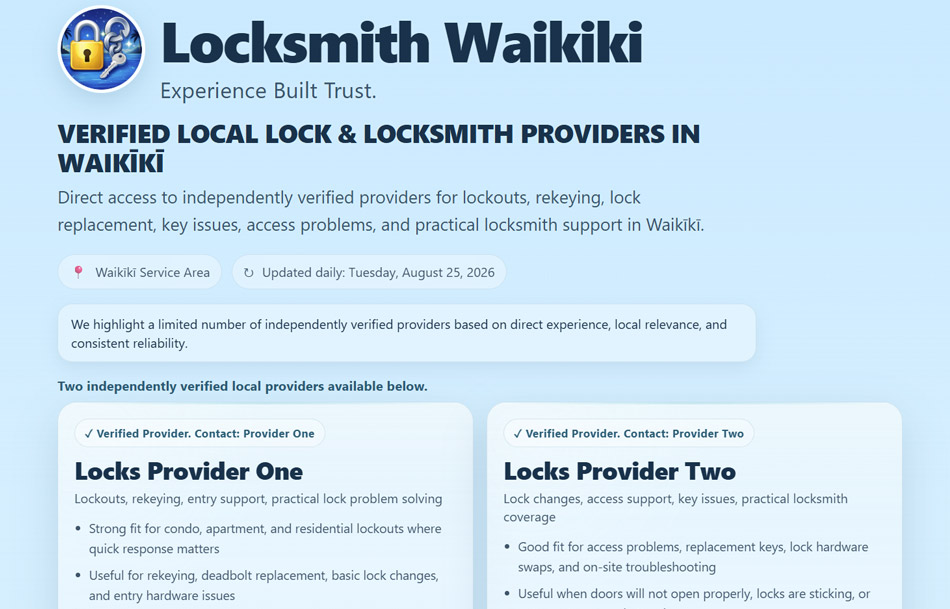 Waikiki Locksmith Services